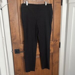 Hilary Radley Black Straight-Leg Ponte Pull-On Pants